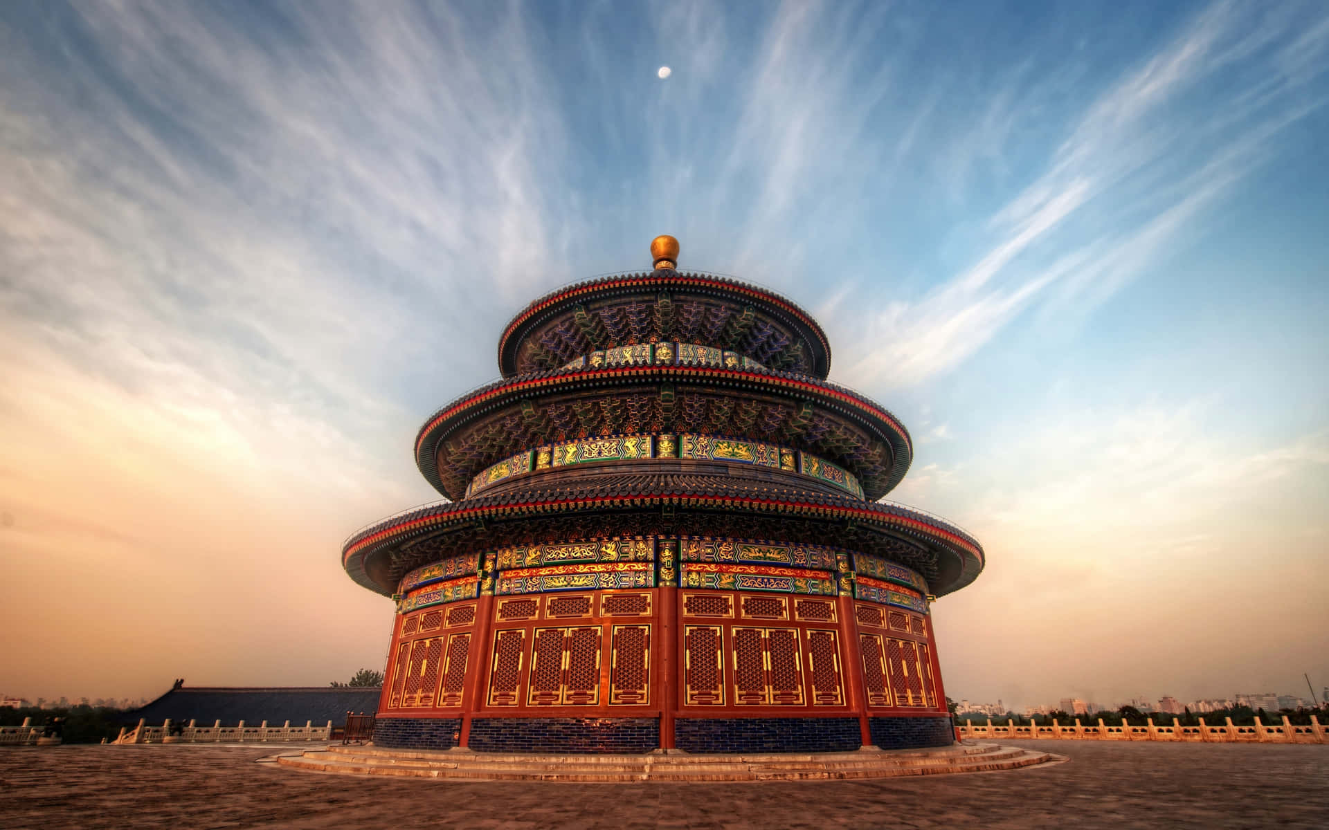 A Great Cloud Formation Above The Temple Of Heaven Wallpaper