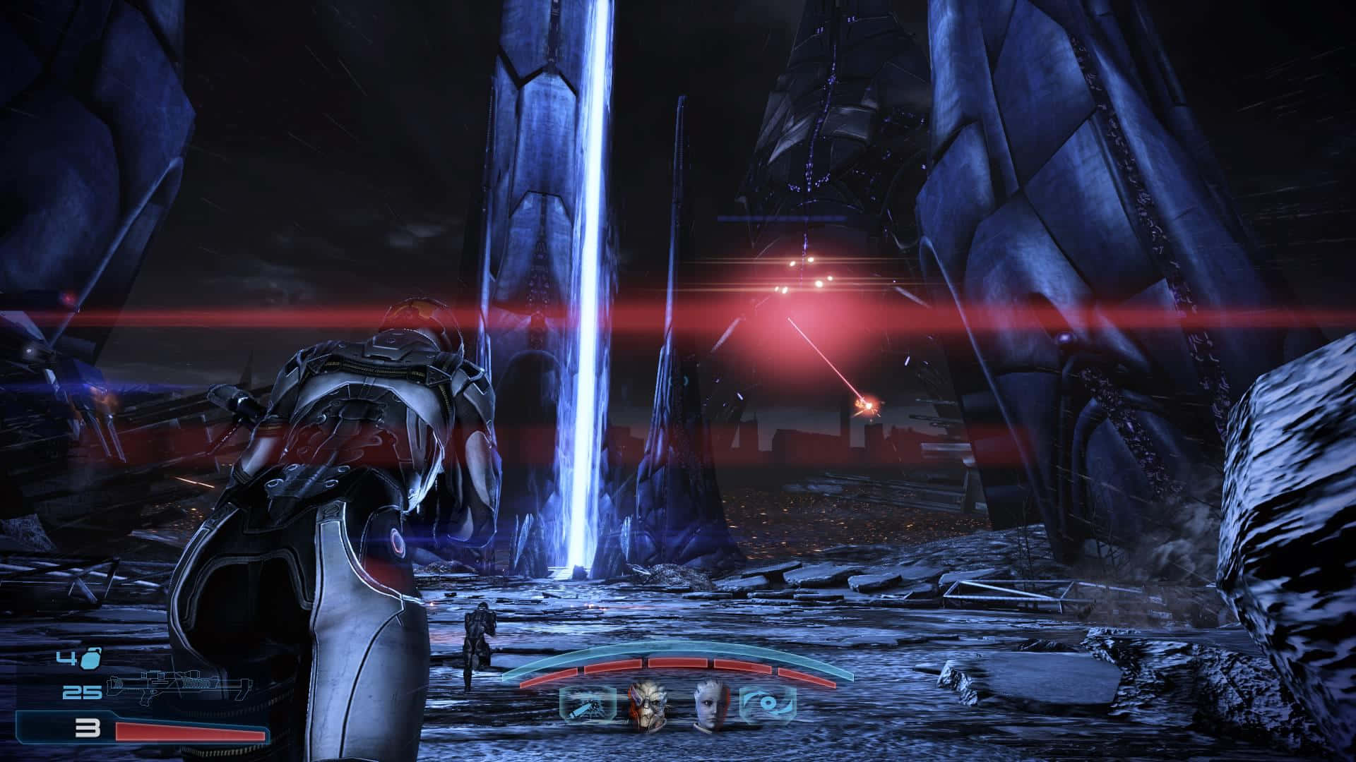 A Grim Reaper On The Battlefield From Mass Effect 3 Wallpaper