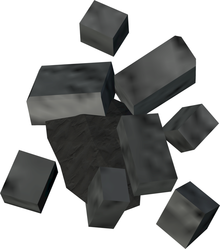 Abstract Black Blocks Floating PNG — Floating geometric blocks in grayscale with soft shadows against a black background.