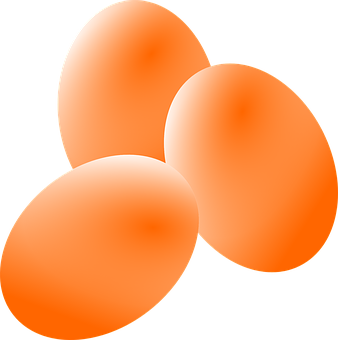 A Group Of Orange Eggs PNG
