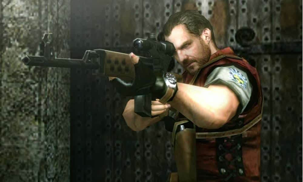 A Handsome Frame Of Barry Burton - A Legendary Character In Resident Evil. Wallpaper