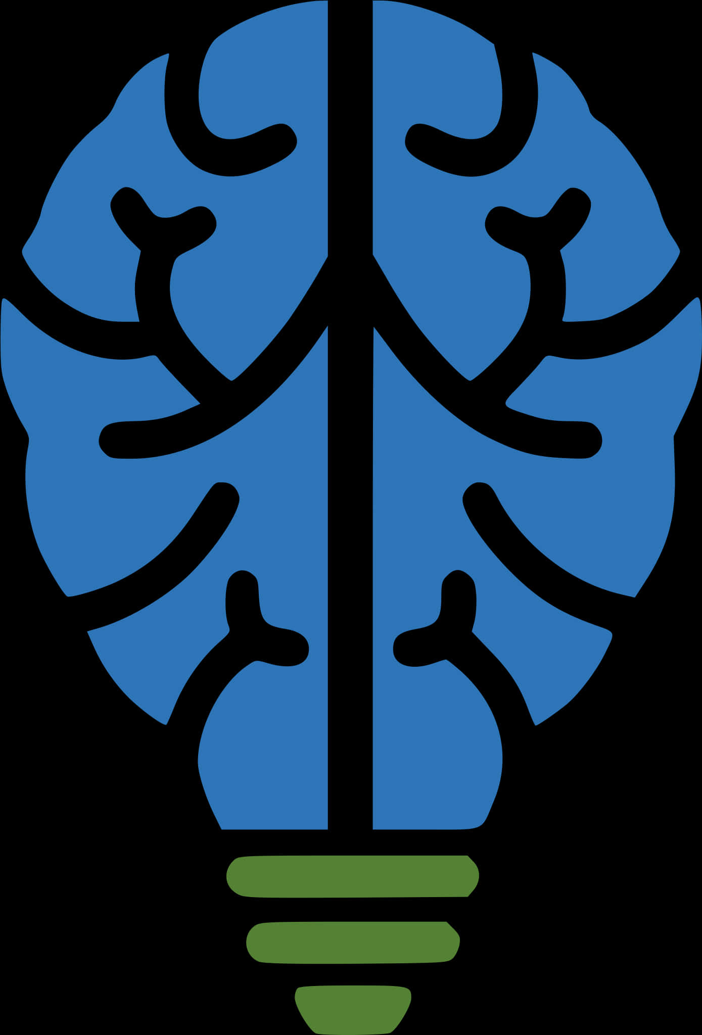 A I Brain Lightbulb Graphic PNG