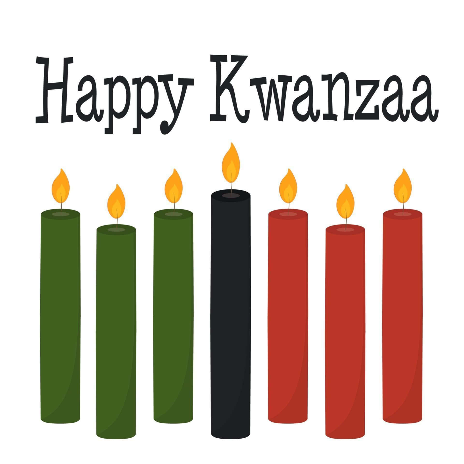 Een Vreugdevolle Viering Van Kwanzaa Met Familie Achtergrond