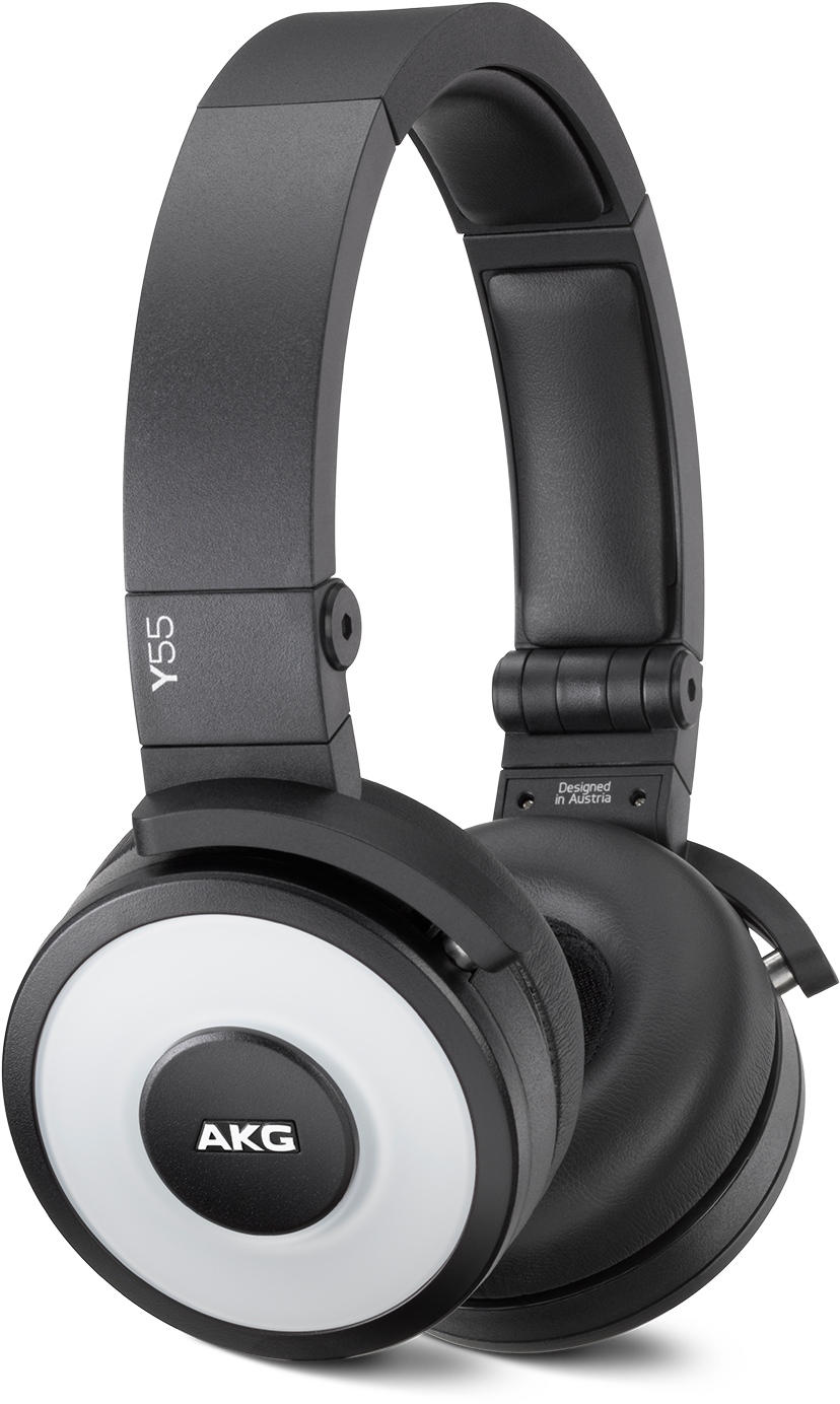 A K G Y55 Black Headphones PNG