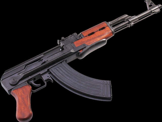 A K47 Assault Rifle Isolated PNG