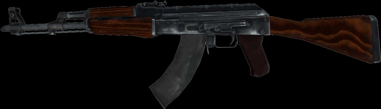 A K47_ Assault_ Rifle_ Isolated PNG