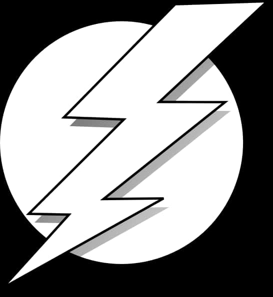 A Lightning Bolt In A Circle PNG