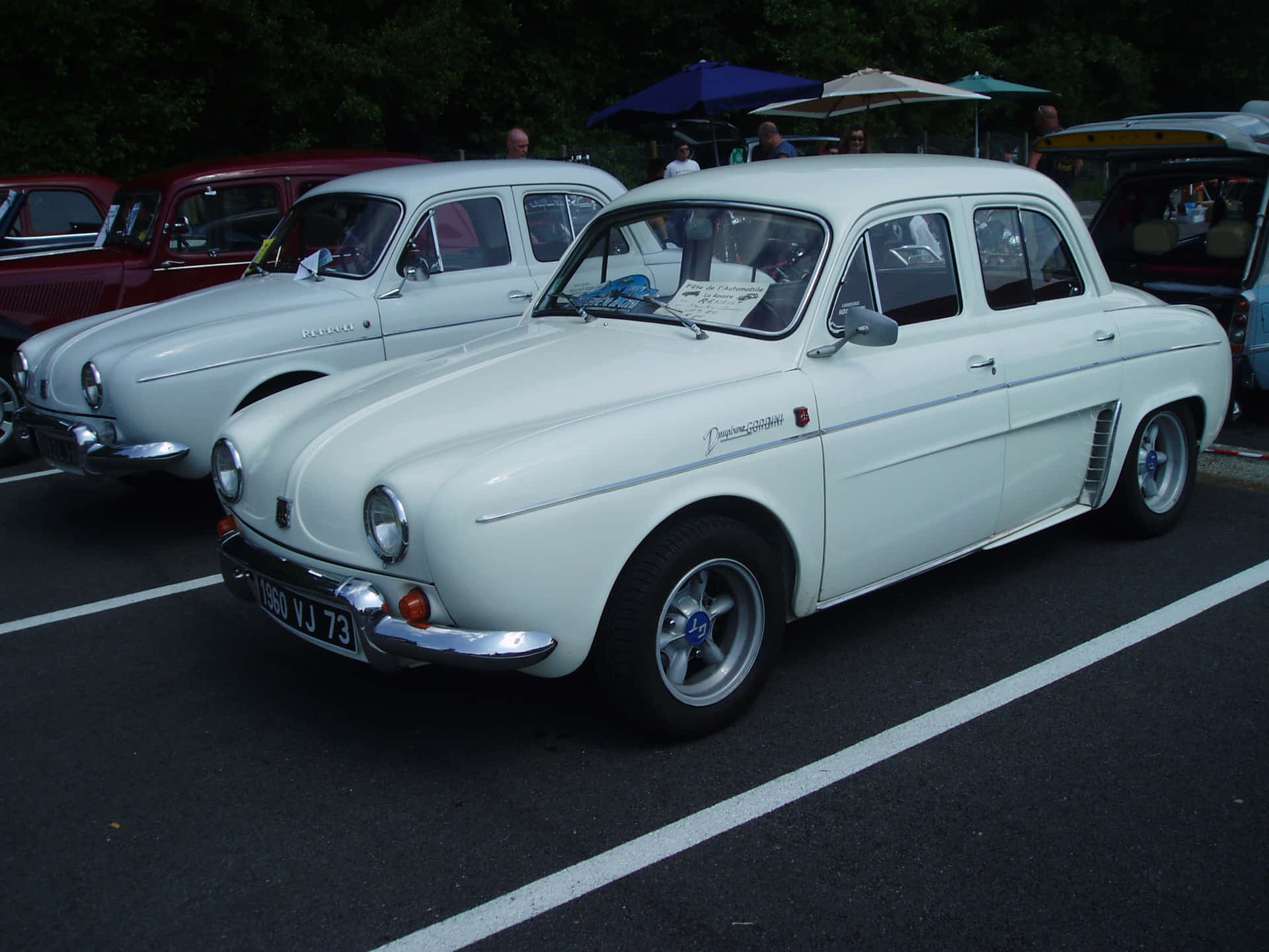 A Mint Condition Renault Dauphine In Its Retro Glory. Wallpaper