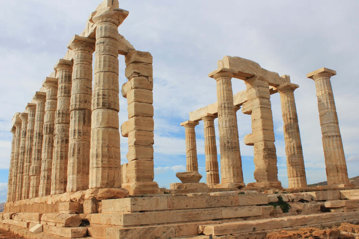 A Must See Temple Of Poseidon Wallpaper