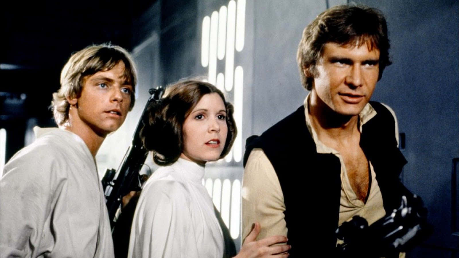 Luke Skywalker battles Darth Vader on an epic quest to save the galaxy Wallpaper