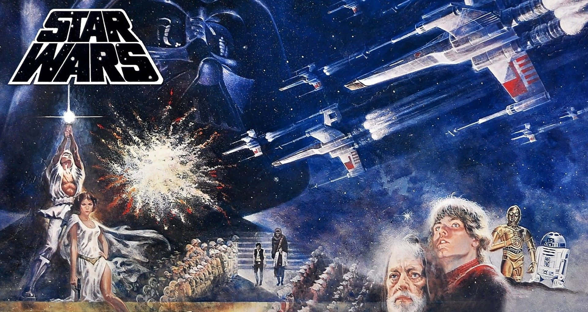 Luke Skywalker prepares to destroy the Death Star Wallpaper