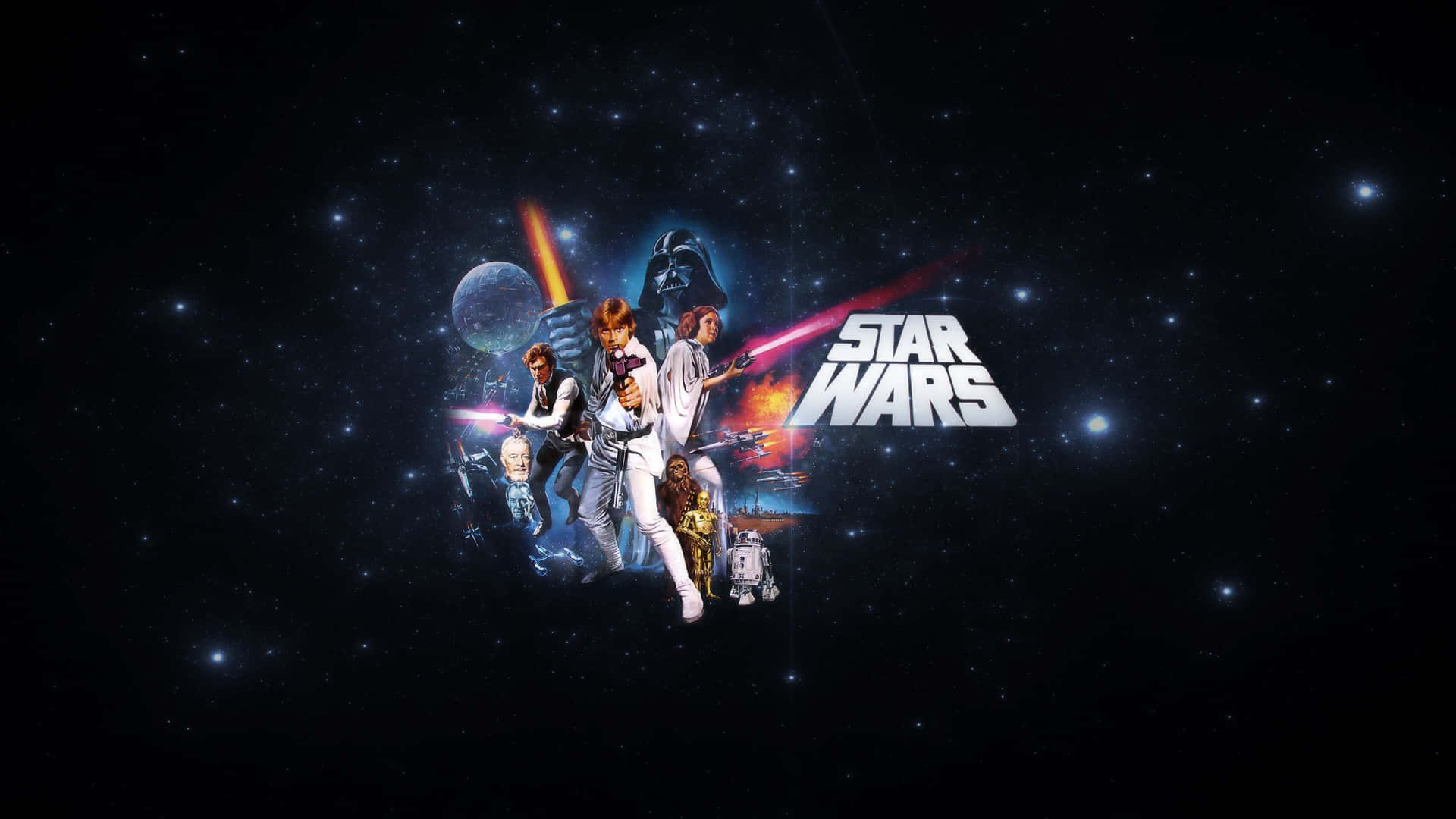 Luke Skywalker faces Darth Vader in an epic battle of light and dark Wallpaper