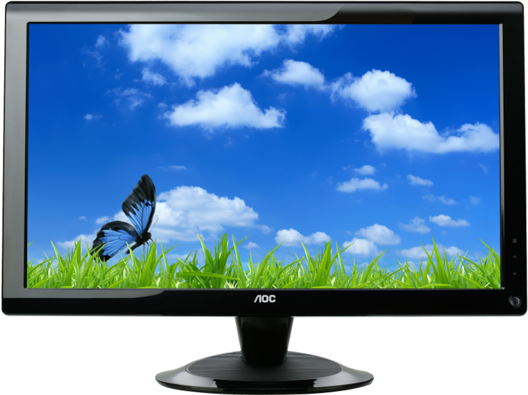 A O C Monitor Butterfly Wallpaper PNG