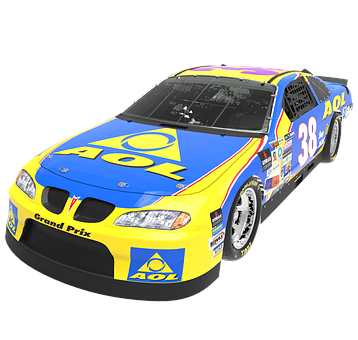 A O L Sponsored Race Car38 PNG