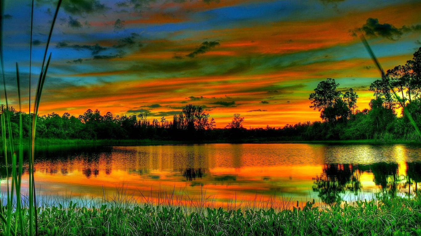 A Peaceful Mirrored Sky Lake