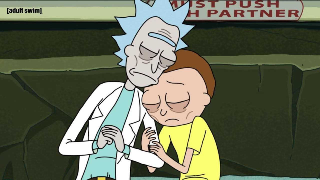A Photo Of Rick And Morty Sad Background