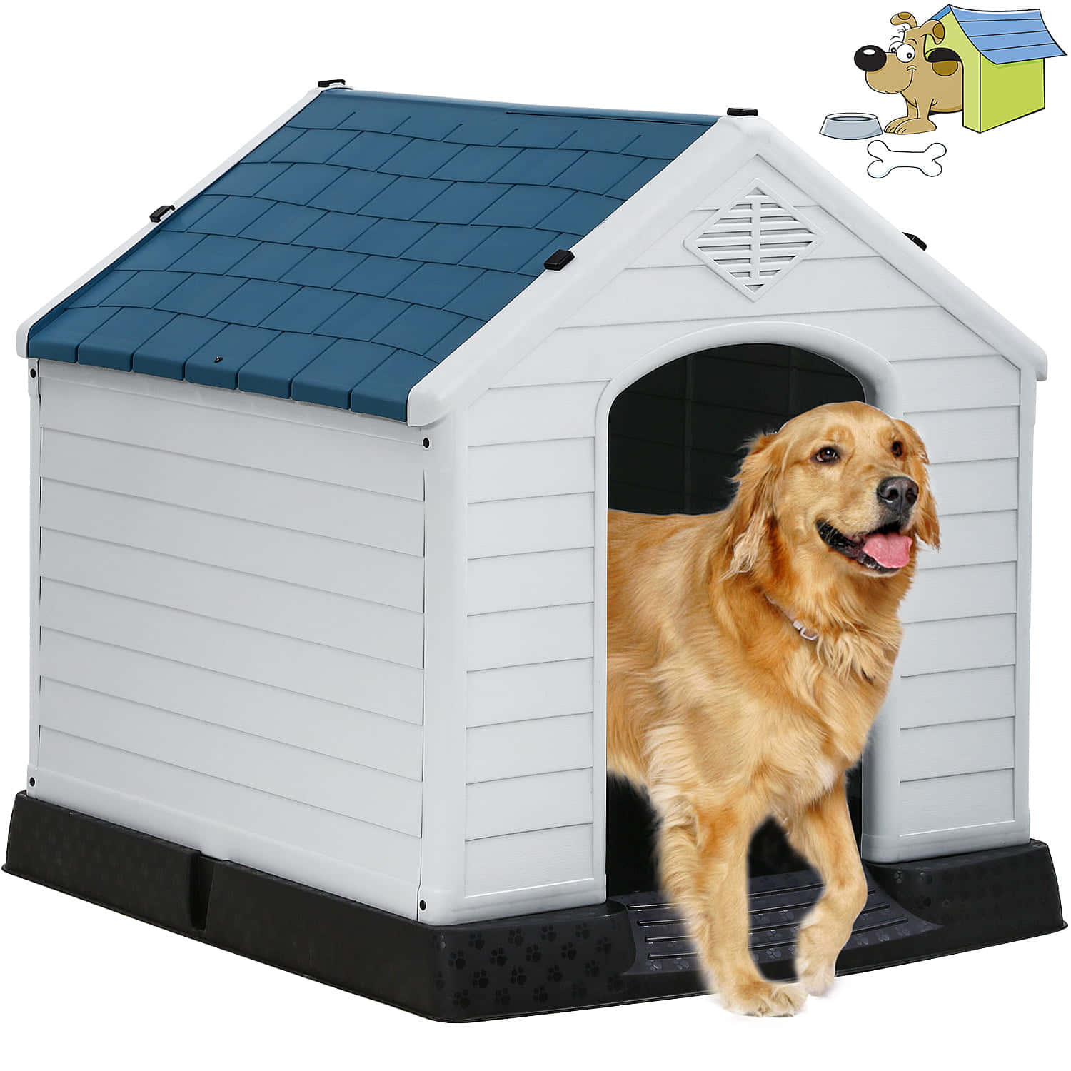 A Picture Perfect Wooden Dog House Wallpaper