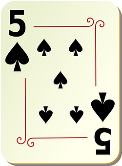 A Playing Card With A Number Of Spades PNG