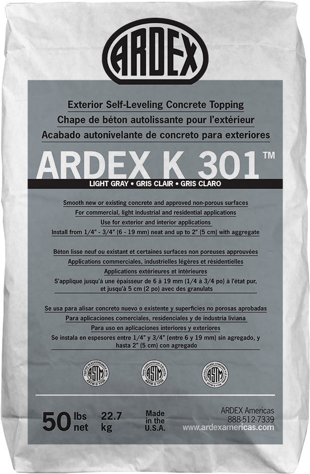 A R D E X Exterior Self Leveling Concrete Topping Bag PNG