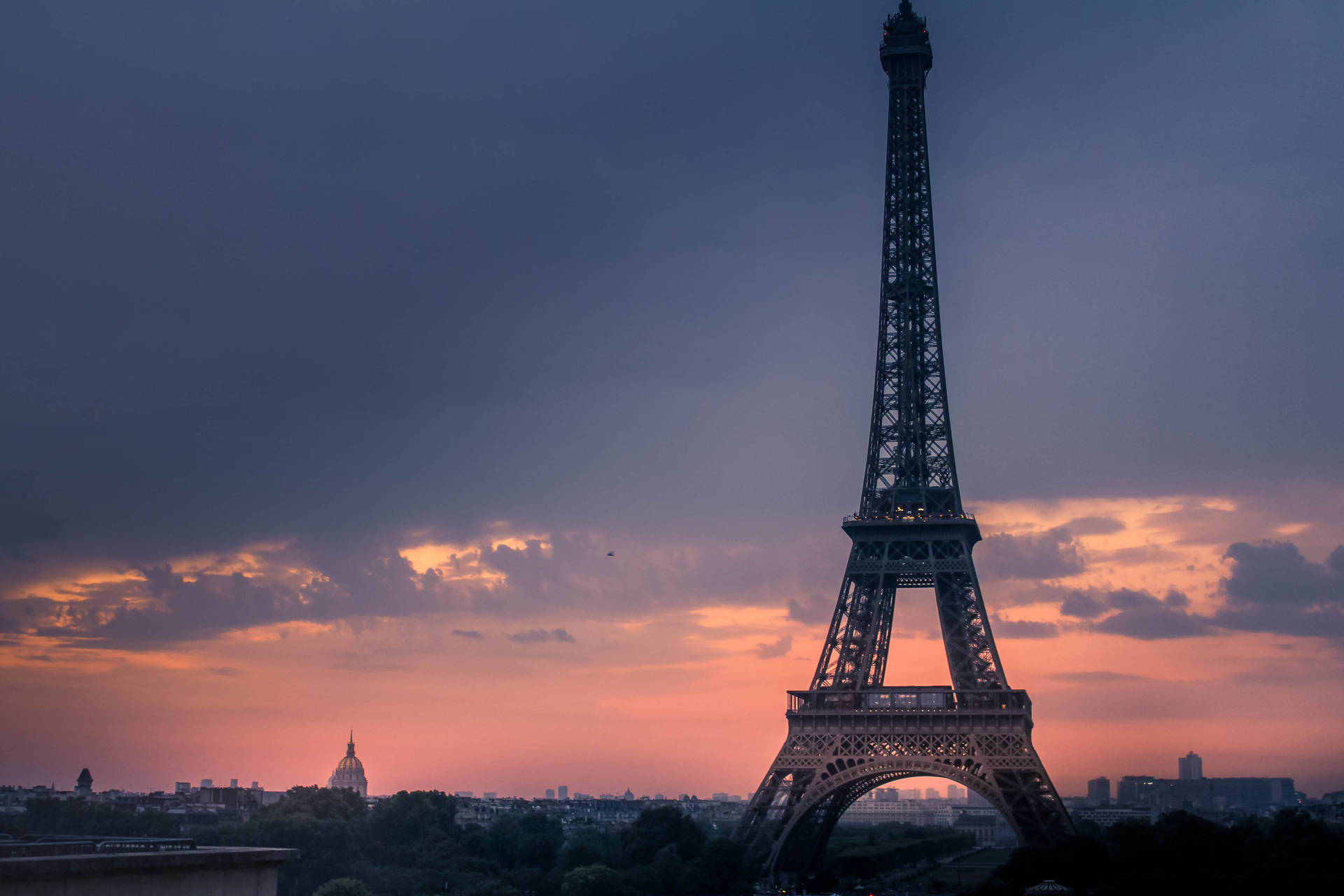 "a Radiant Pink Eiffel Tower Standing In The Heart Of Paris" Wallpaper