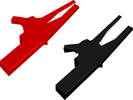 A Red And Black Alligator Shaped Object PNG