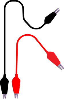 A Red Wire With A Black Background PNG