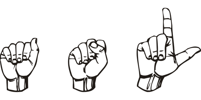 A S L Love Handsigns PNG