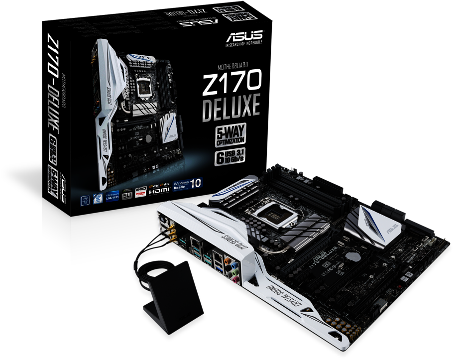 A S U S Z170 Deluxe Motherboard Packaging PNG