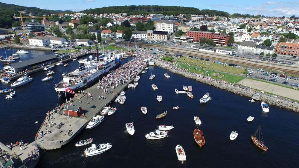 A Scenic View Of Larvik City In Norway Wallpaper