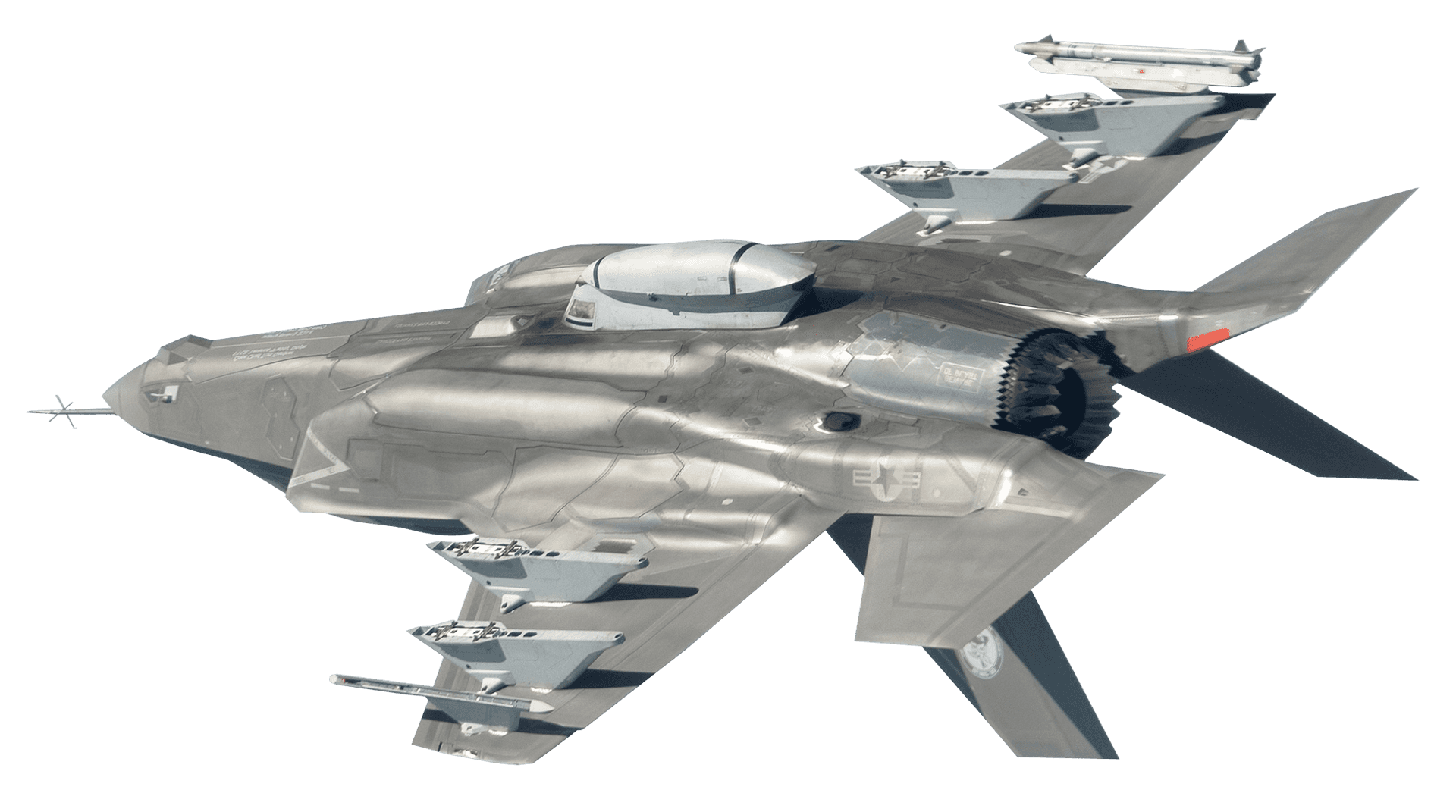 A Silver Jet In The Sky PNG
