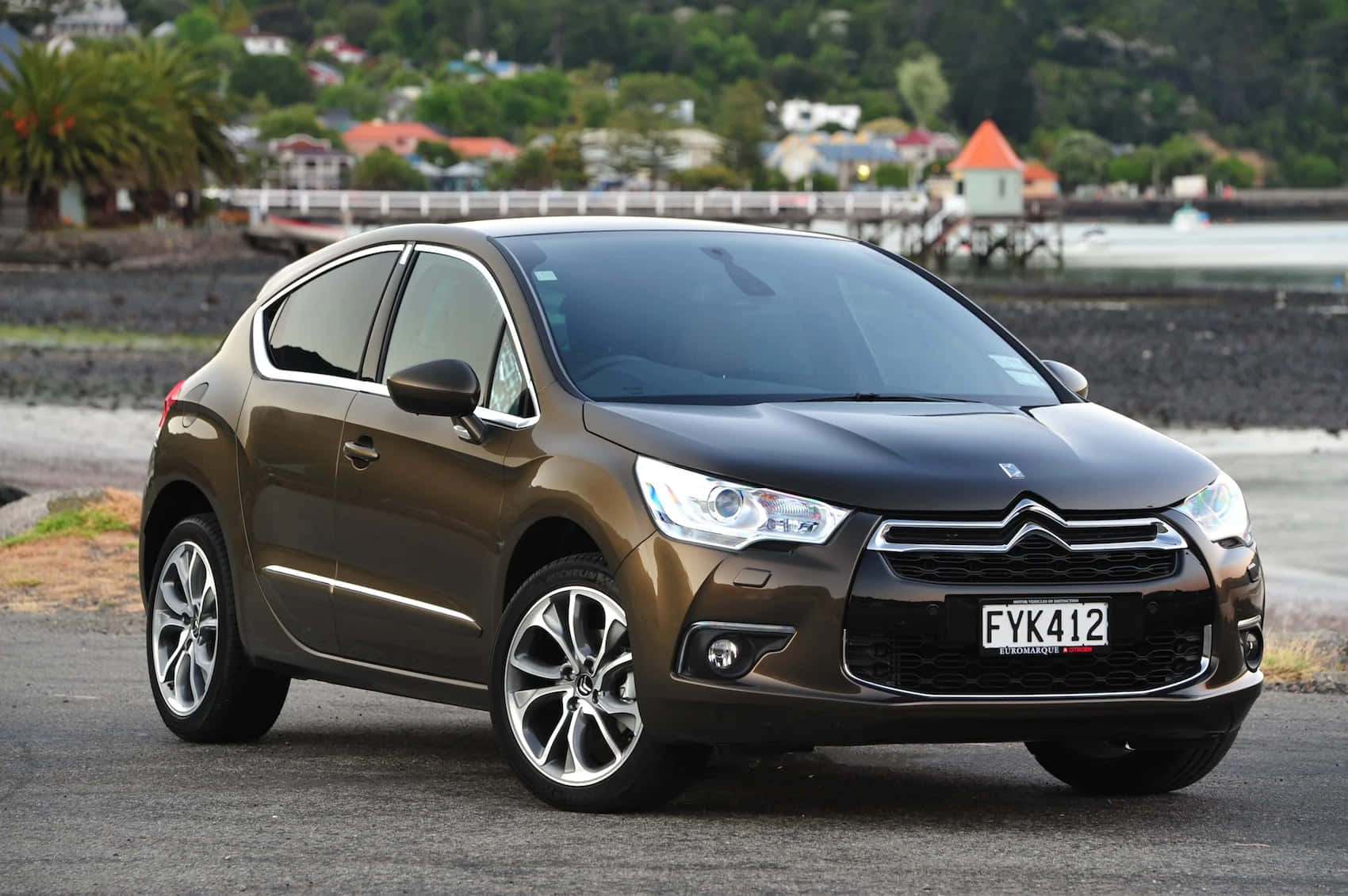 A Sleek Ds 4 Car On A Scenic Route. Wallpaper