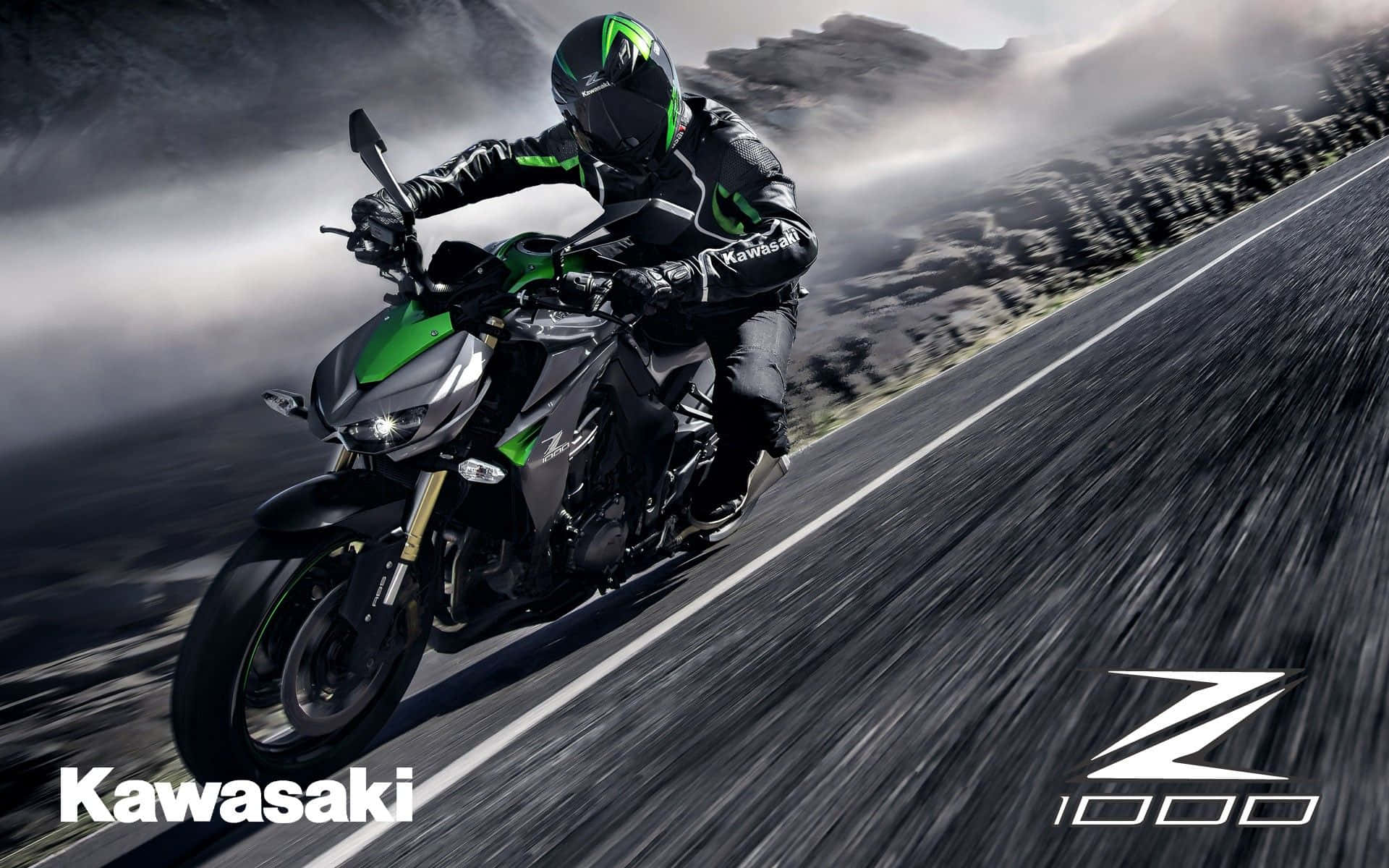 A Sleek Kawasaki Ninja On The Move Wallpaper