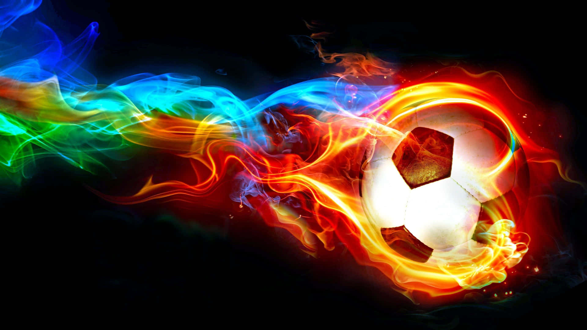 A Soccer Ball On The Grass Wallpaper