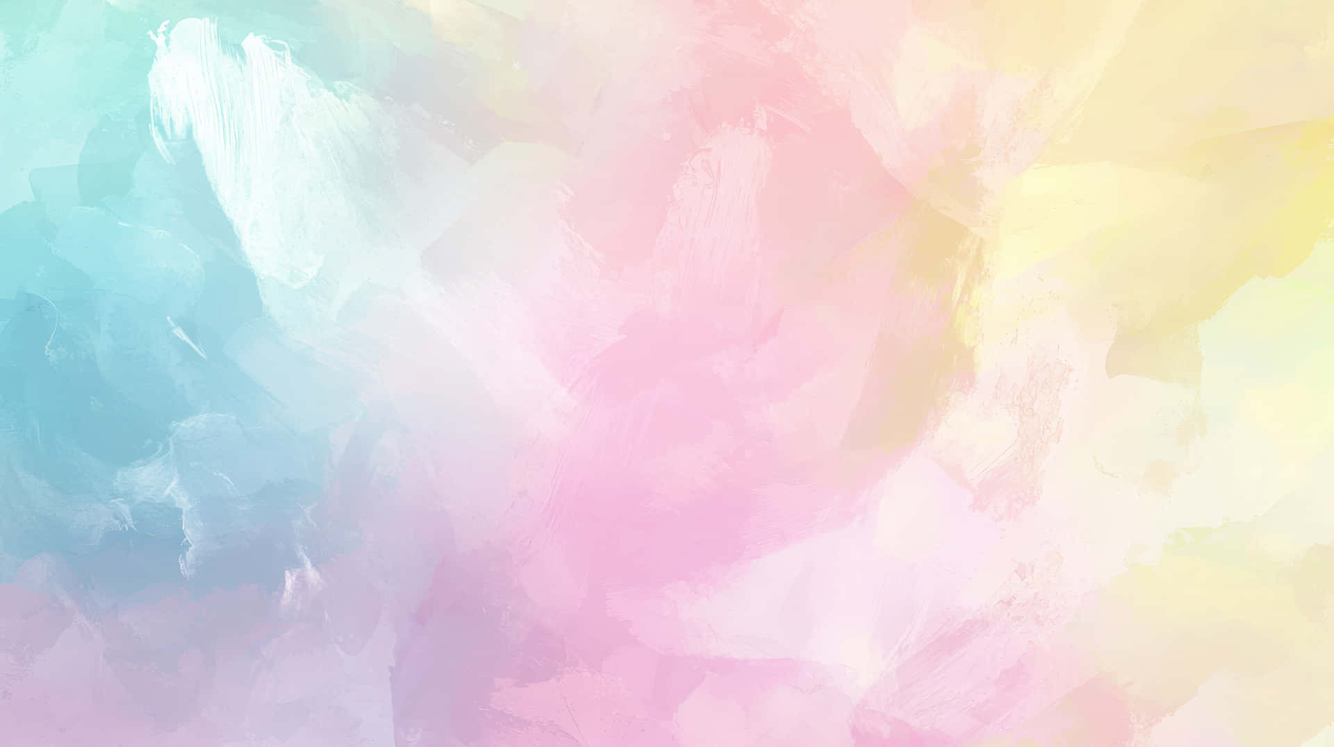 A Soft Pastel Watercolor Painting With Blended Shades Of Pink, Blue, And Yellow Wallpaper