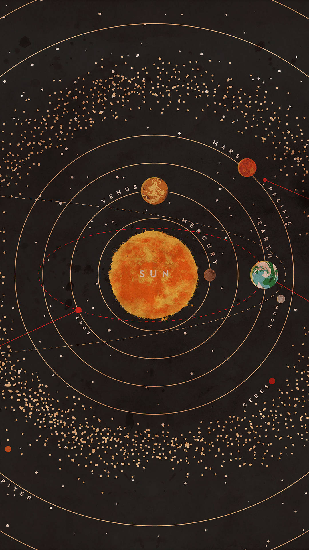 Majestic Solar Eclipse Map Wallpaper