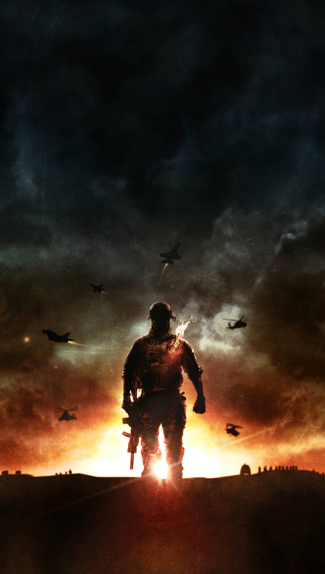 A Soldier's Back Battlefield 4 Phone Wallpaper