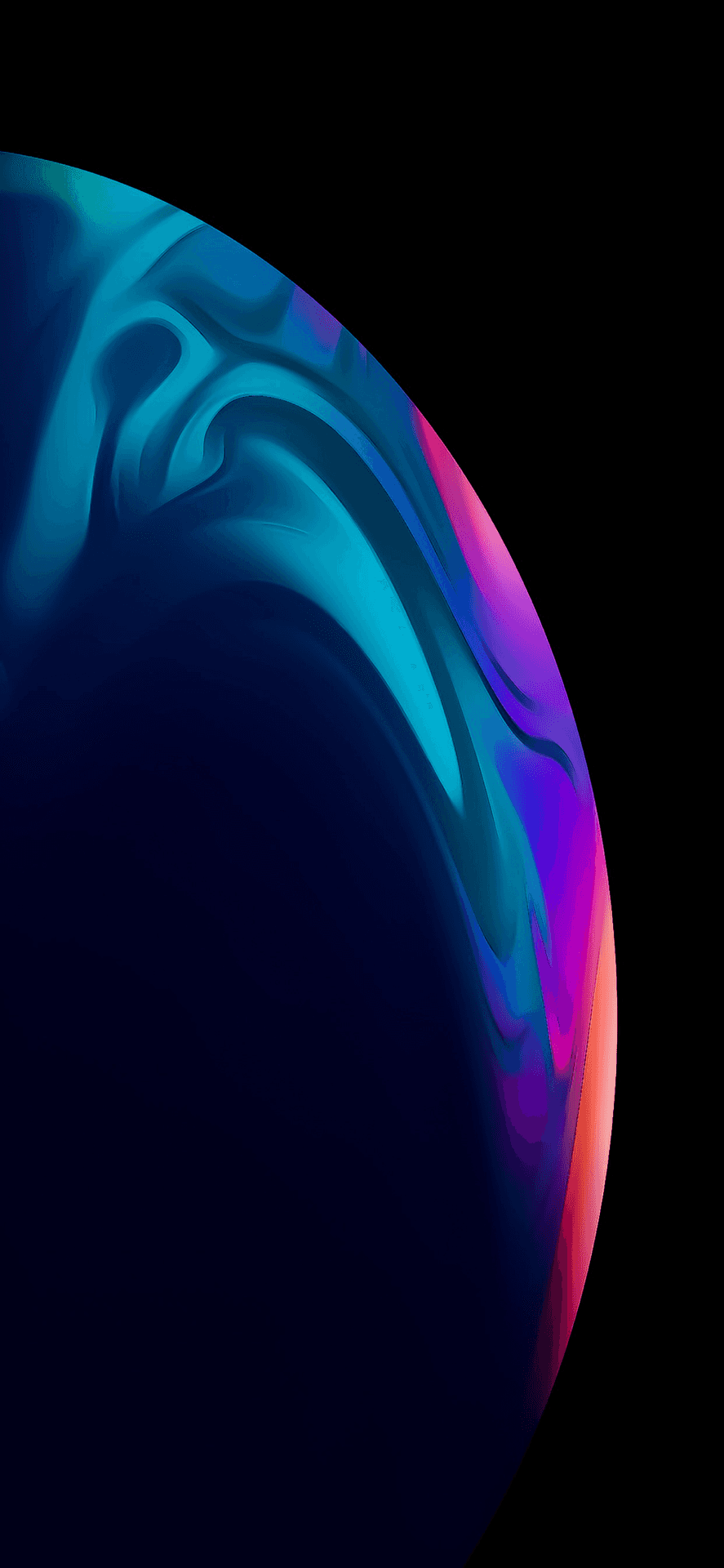 "a Sophisticated Iphone Xr Displaying Elegant And Vibrant Abstract Design On Its Screen."