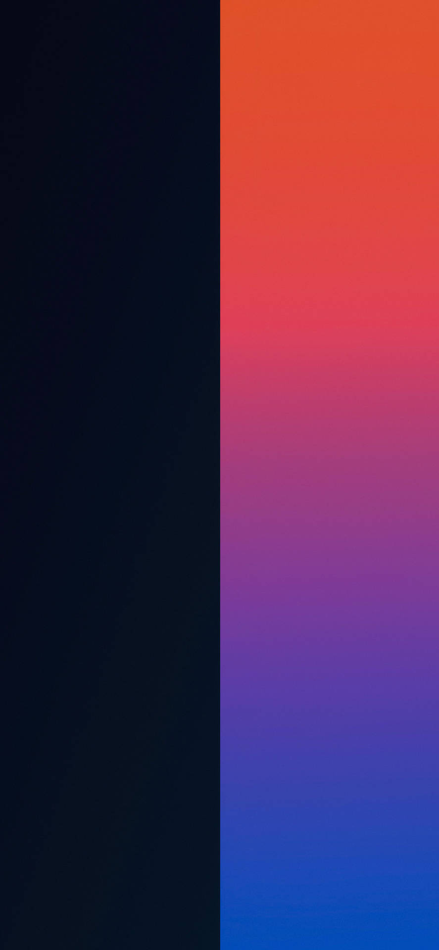 A Split Of Black And Rainbow Colors Wallpaper