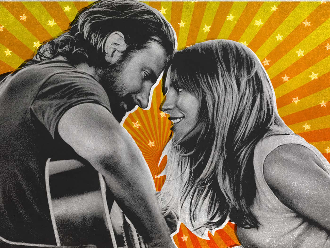 A Star Is Born – Bradley Cooper And Lady Gaga Immersed In A Duet Wallpaper