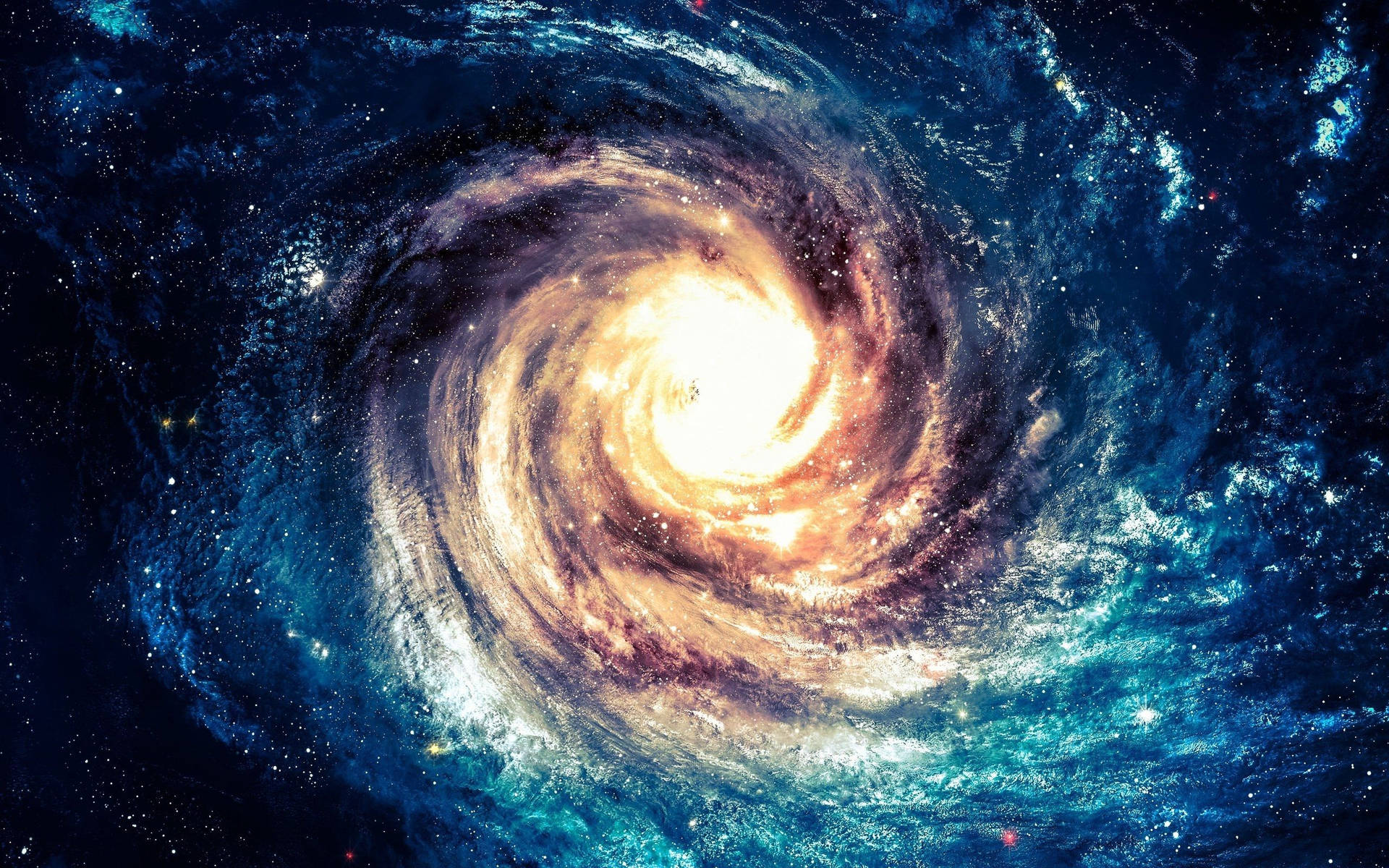 A Starry Night Black Hole Wallpaper