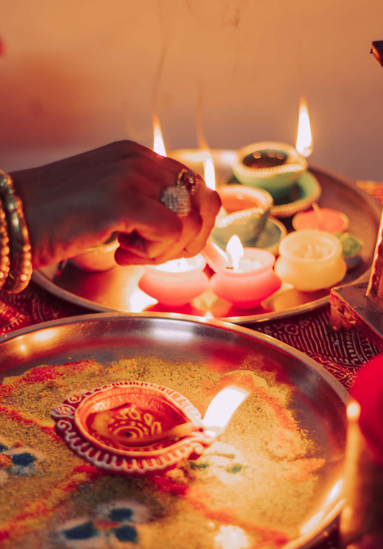 A Stunning Glowing Diwali Background