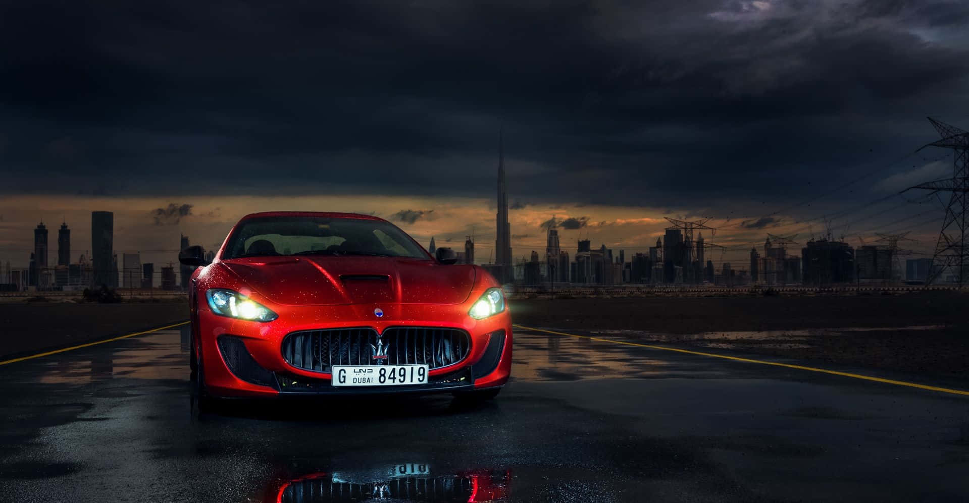 A Stunning Maserati Granturismo On The Open Road Wallpaper