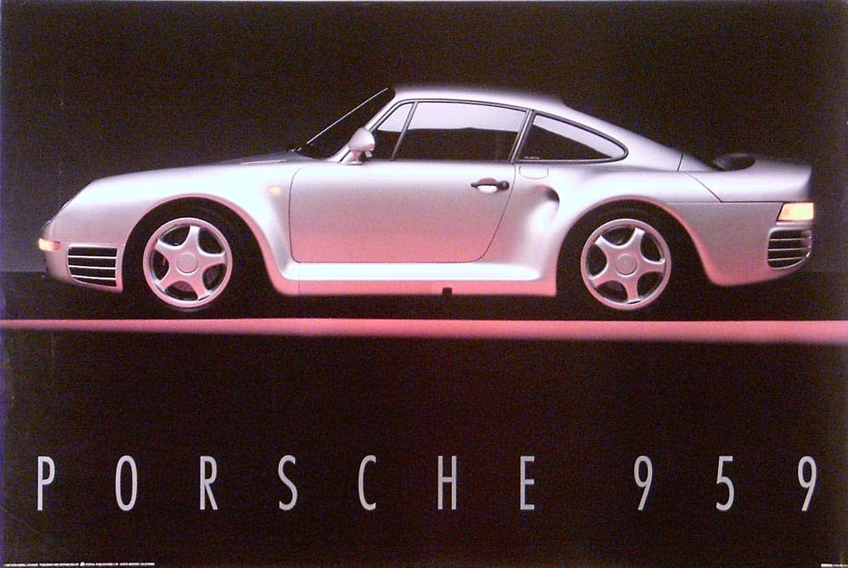 A Stunning Porsche 959 In Motion Wallpaper