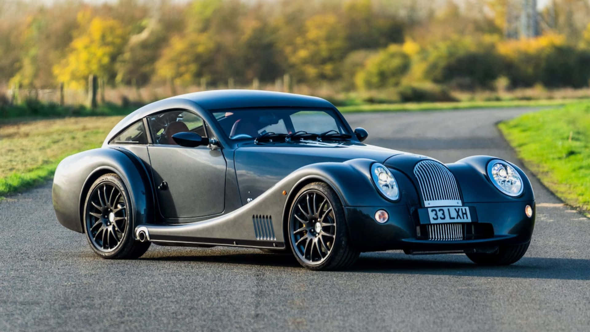 A Stunning Shot Of The Classic Morgan Aeromax On The Road. Wallpaper