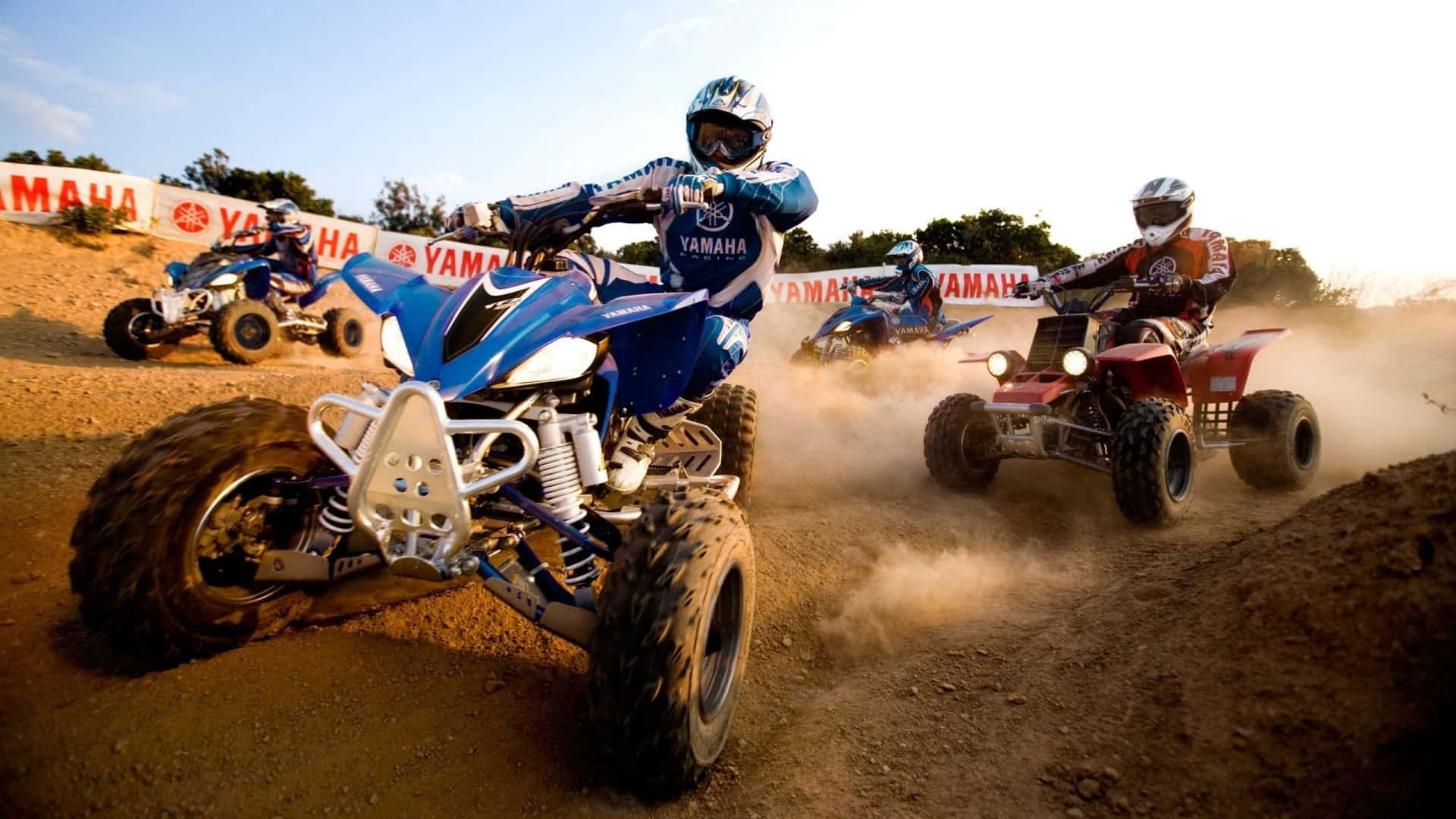 A T V Racing Action Dust Trail.jpg Wallpaper