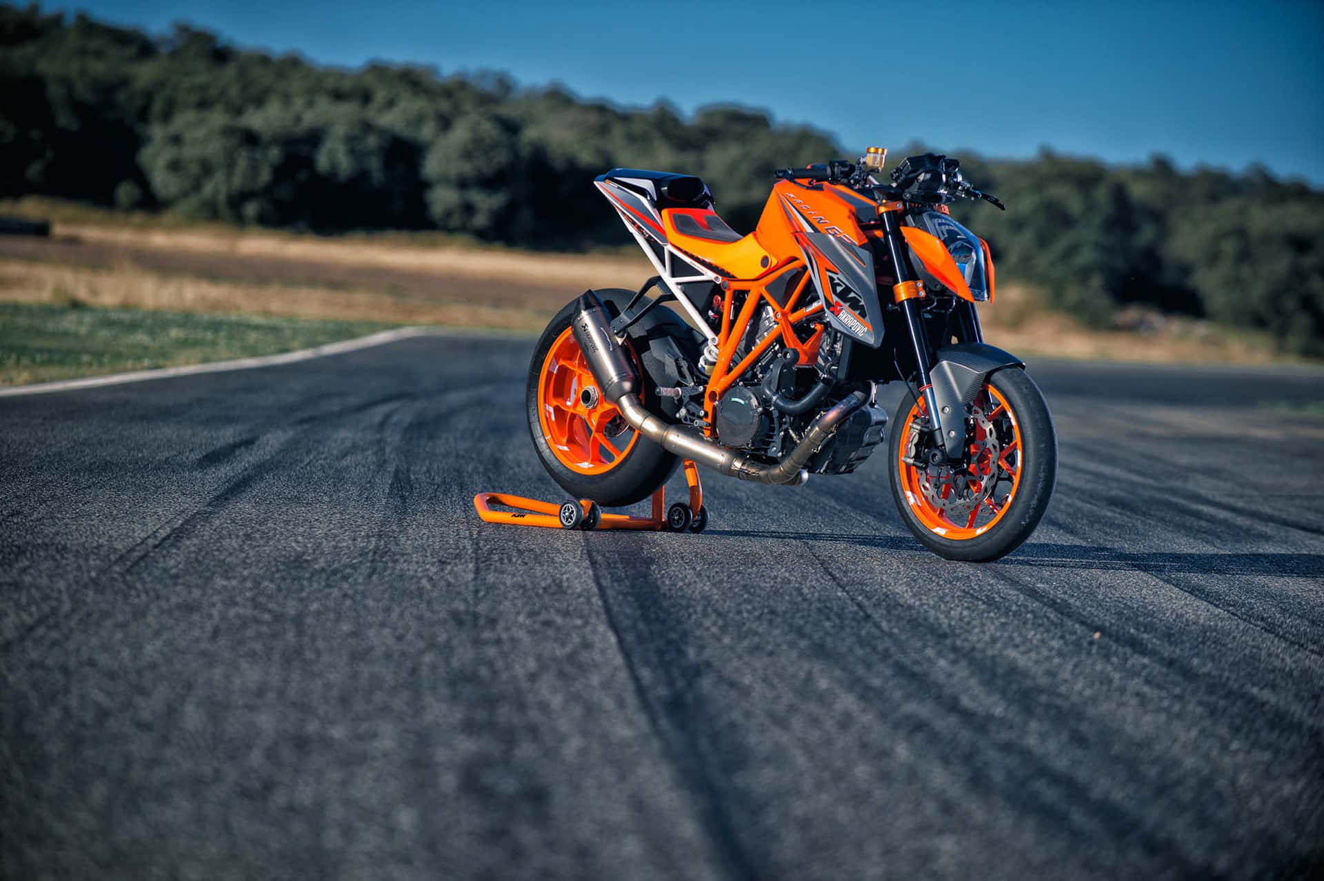 A Thrilling Ride With Ktm Motorbike Wallpaper