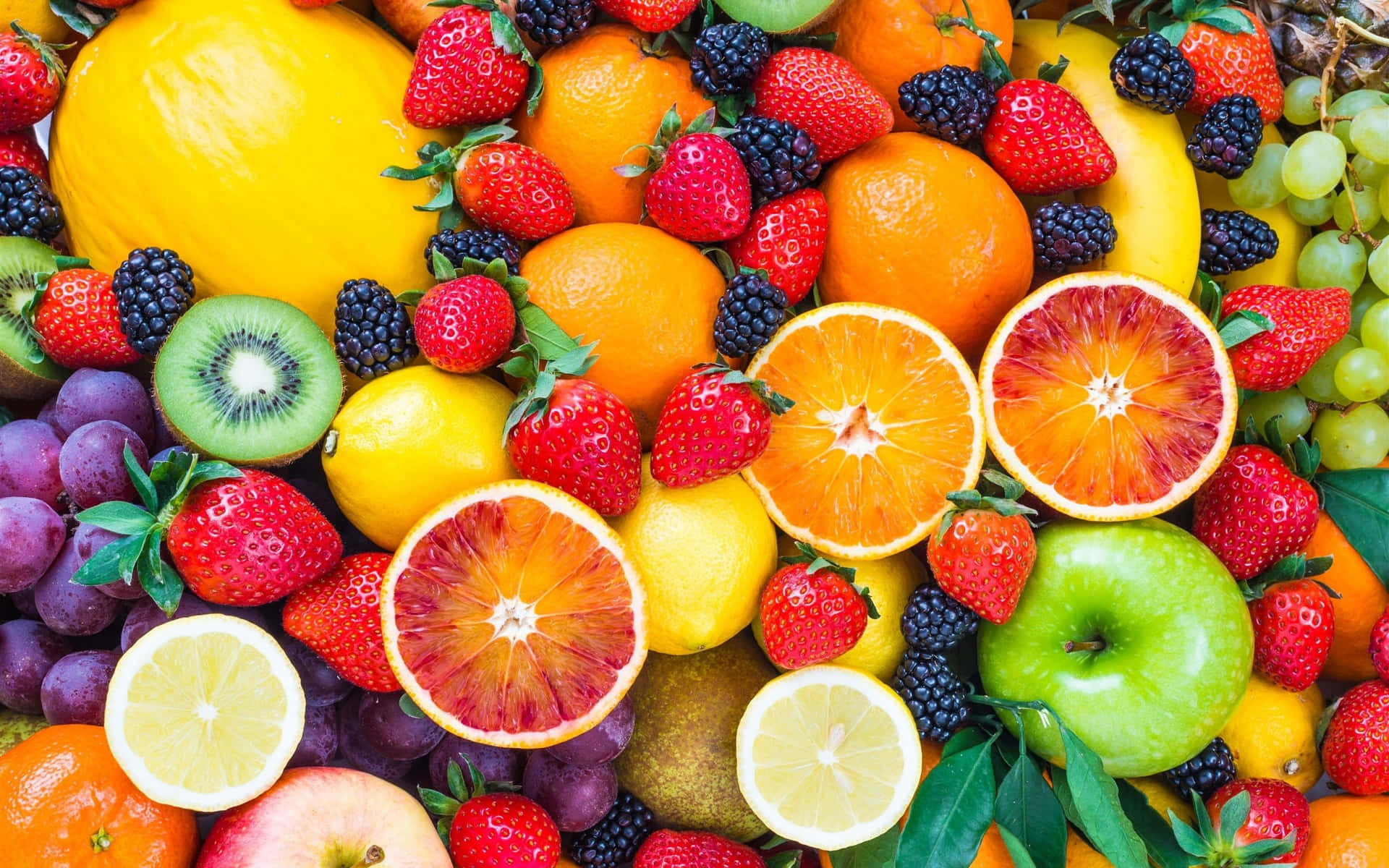 A Vibrant Mixture Of Healthy Fresh Fruits