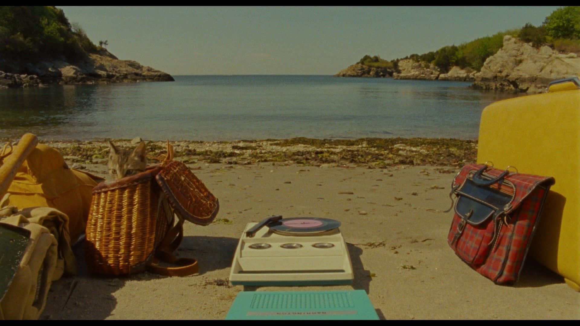A Vintage-inspired Snapshot Of The Protagonists Of Moonrise Kingdom Exploring An Unfrequented Territory. Wallpaper