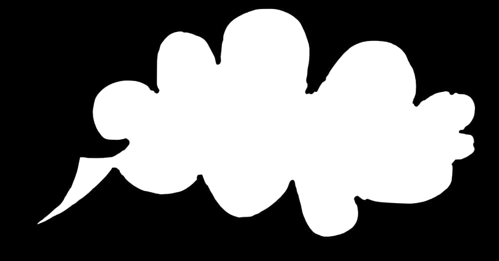 A White Blob On A Black Background PNG