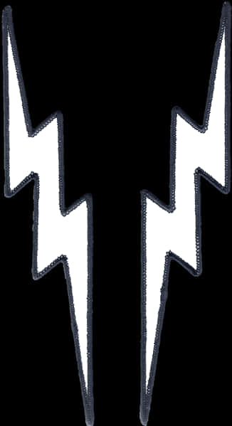 A White Lightning Bolt Symbol PNG